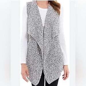 LOFT Open Front Sleeveless Knit Sweater Vest Large